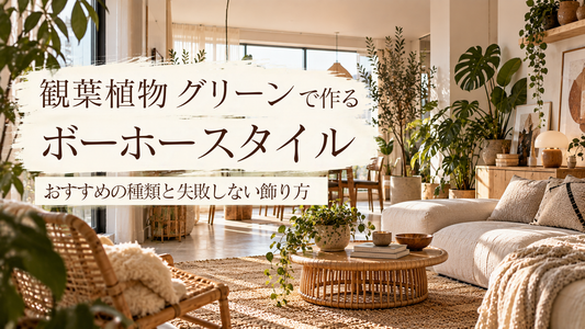 観葉植物・グリーンで作るボーホースタイル