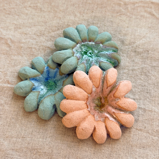 陶器のお花 3set