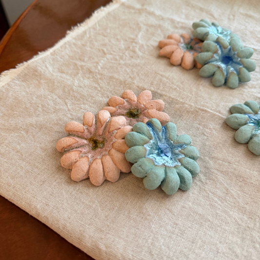 陶器のお花 3set